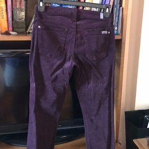 Seven for all mankind burgundy corduroy